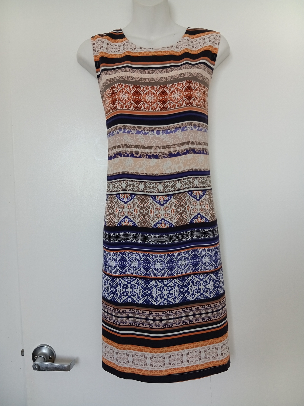 Artisan Ny Sleeveless Midi Dress in Navy, Rust, Beige, Cream